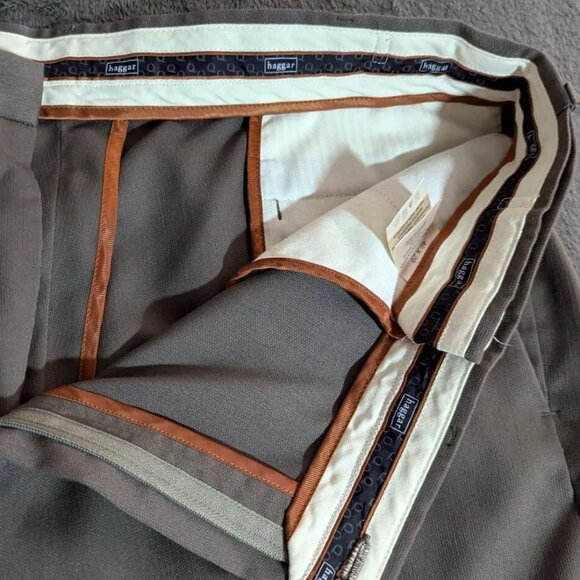 Haggar Generations Pants Mens 40x29 Beige Cotton - Picture 7 of 7